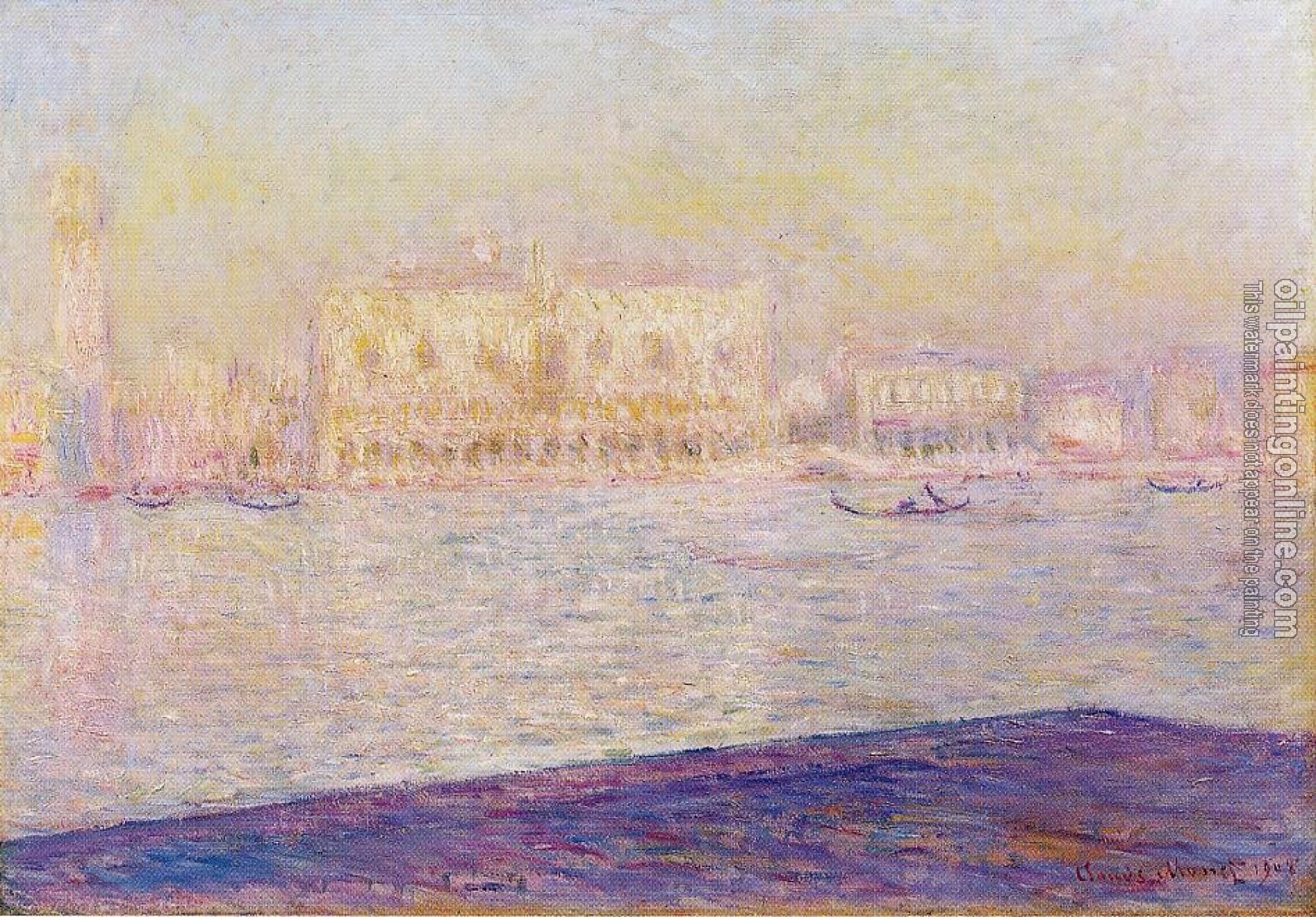 Monet, Claude Oscar - The Doges' Palace Seen from San Giorgio Maggiore